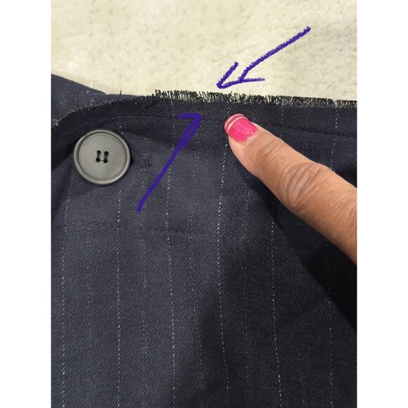 Zara Women Midi Skirt Small Black Pinstriped handkerchief Asymmetric High Low - Picture 6 of 14